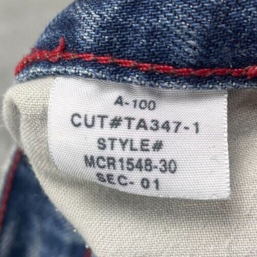 MossIssue Men's Jeans Size 40X30 (Actual 40x29) Blue Denim Baggy Button Fly - Picture 8 of 12